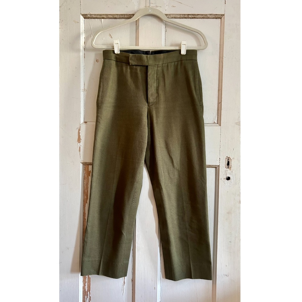 Thom Browne Army Green Cropped Pants – Made in Japan – Size 00